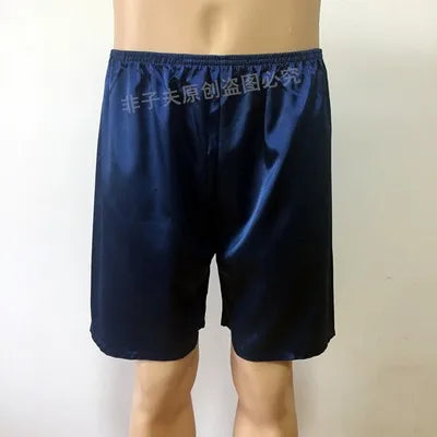 Men's Pajamas Pant Silk Short Summer Household Pants Can Wear Outside Comfort Beach Sleeping Bottom Clothing Underwear