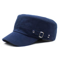 Hat Men Version Tide Solid Color Flat Baseball Caps Cotton Blend Cap Men Side Button Duck Tongue Hat Sunscreen Sports Hat