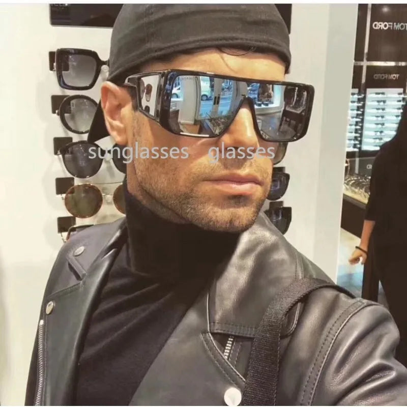 Oversized Sunglasses Men Retro Male Goggle Glasses