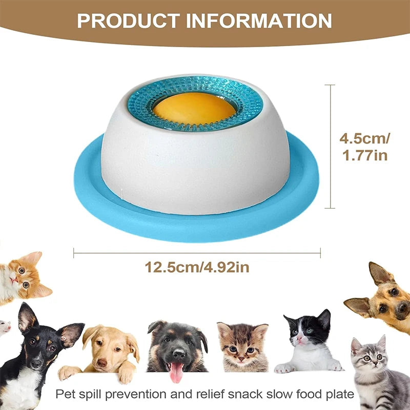 Pet Lick Mat Slow Feeder for Dogs & Cats Pet Slow Food Dispenser Dog Feeding Food Training Promote Dental Health Dog Licking Toy
