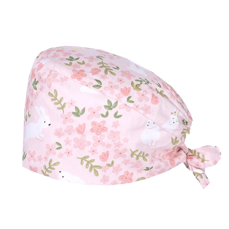 Women's Working Hats Cotton Adjustable Medical Nurse Caps Beauty Salon SPA Doctor Scrub Hat M909