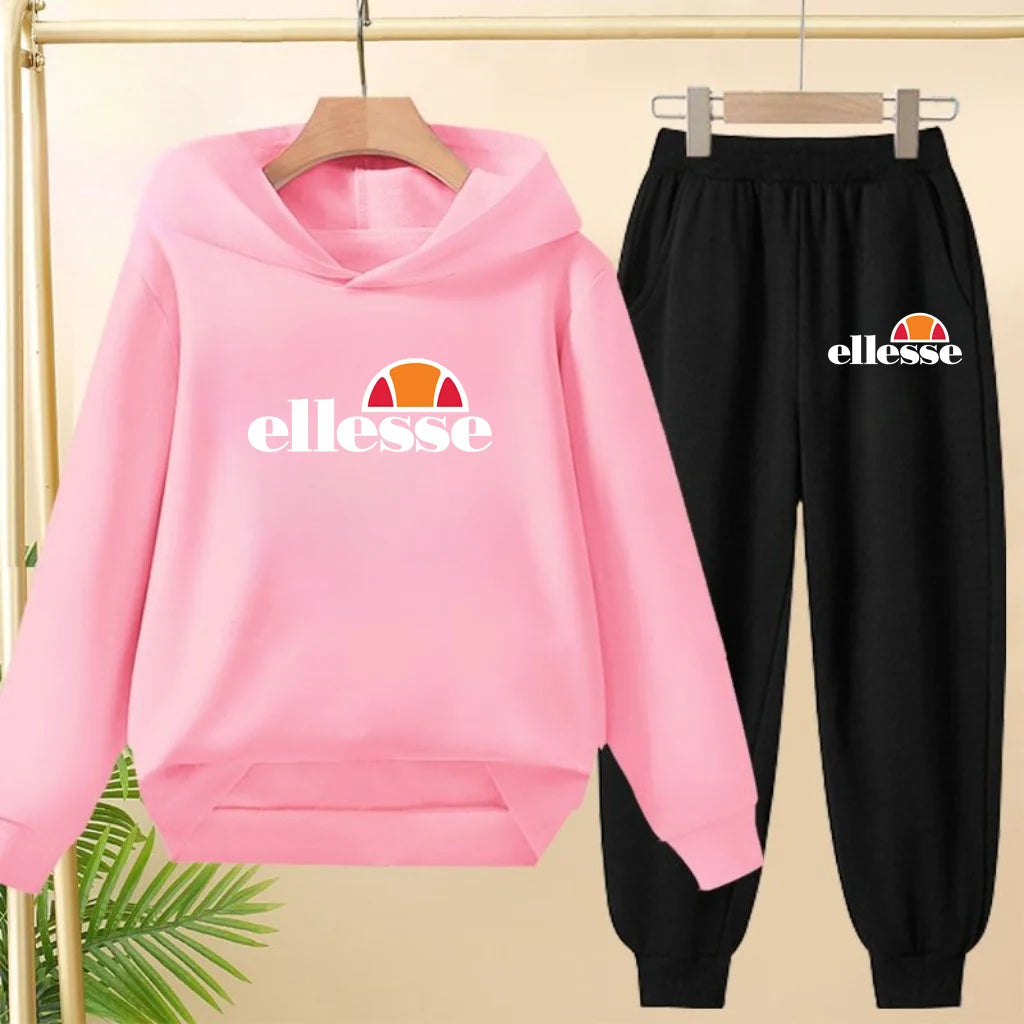Kids Classic Fashion Top Letters Clothes Hoodie Girls Boy3-12Yrs Casual Sweatshirts+Pants Two-Piece Set Charming Coat Sports Set