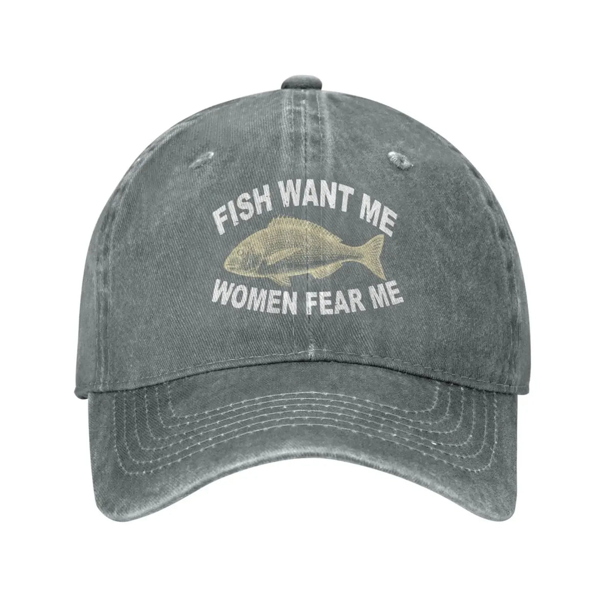 Hat Women Want Me Fishes Fear Me Hat for Women Baseball Cap Graphic Cap