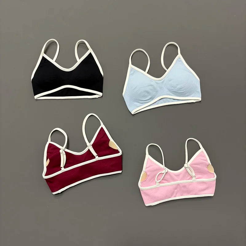 Sports Bra For Women Padded Wireless Yoga Bra Seamless Breathable Shockproof Gym Workout Crop Top Adjustable Straps Bralette