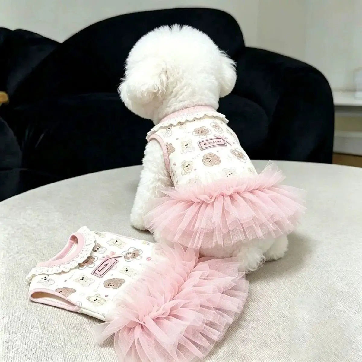 Cartoon Pet Products Dog Clothes Cute Bow Pet Dresses Summer Breathable Small Dog Clothing Teddy Sweet Skirt Pet Supplies