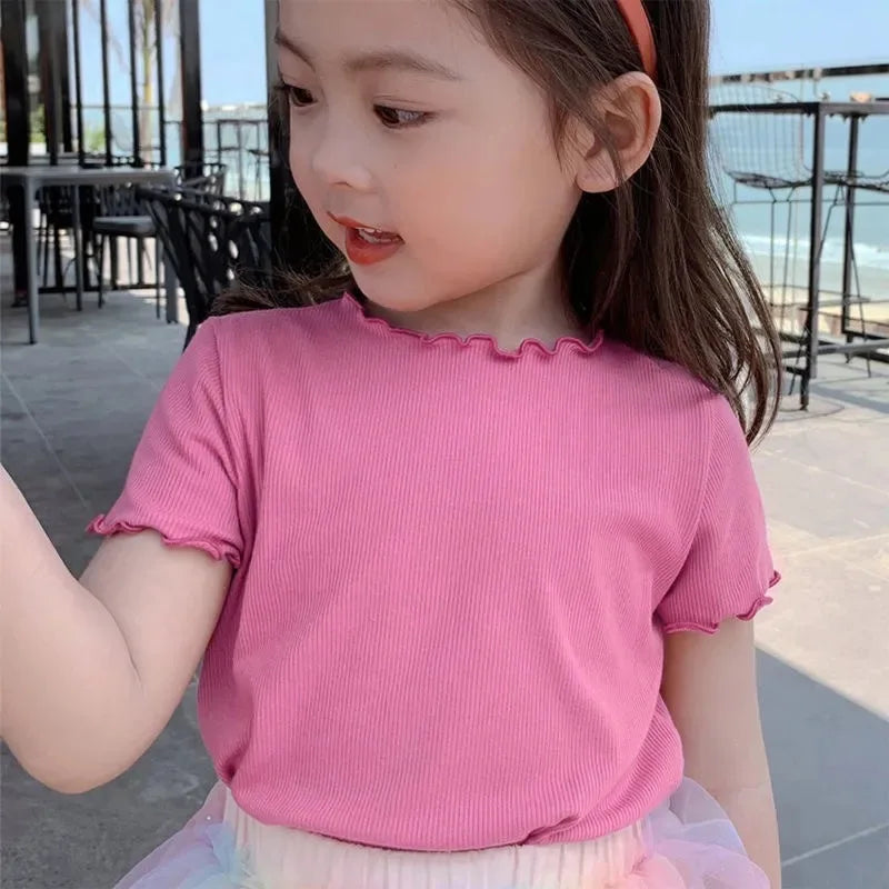 Children's T-shirts for Girls Clothes Kids Clothes Girl Clothing Elementary School Girl's Clothing Kids' Tops and T-shirts 2026