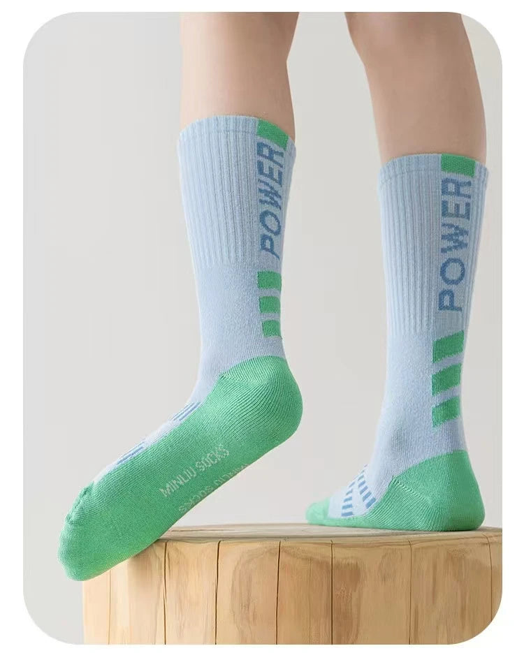 4 Pairs Kids Fashion Socks High Elasticity Long Tube Socks Combed Cotton Sport Socks for Boys Girls Seamless Comfort Socks