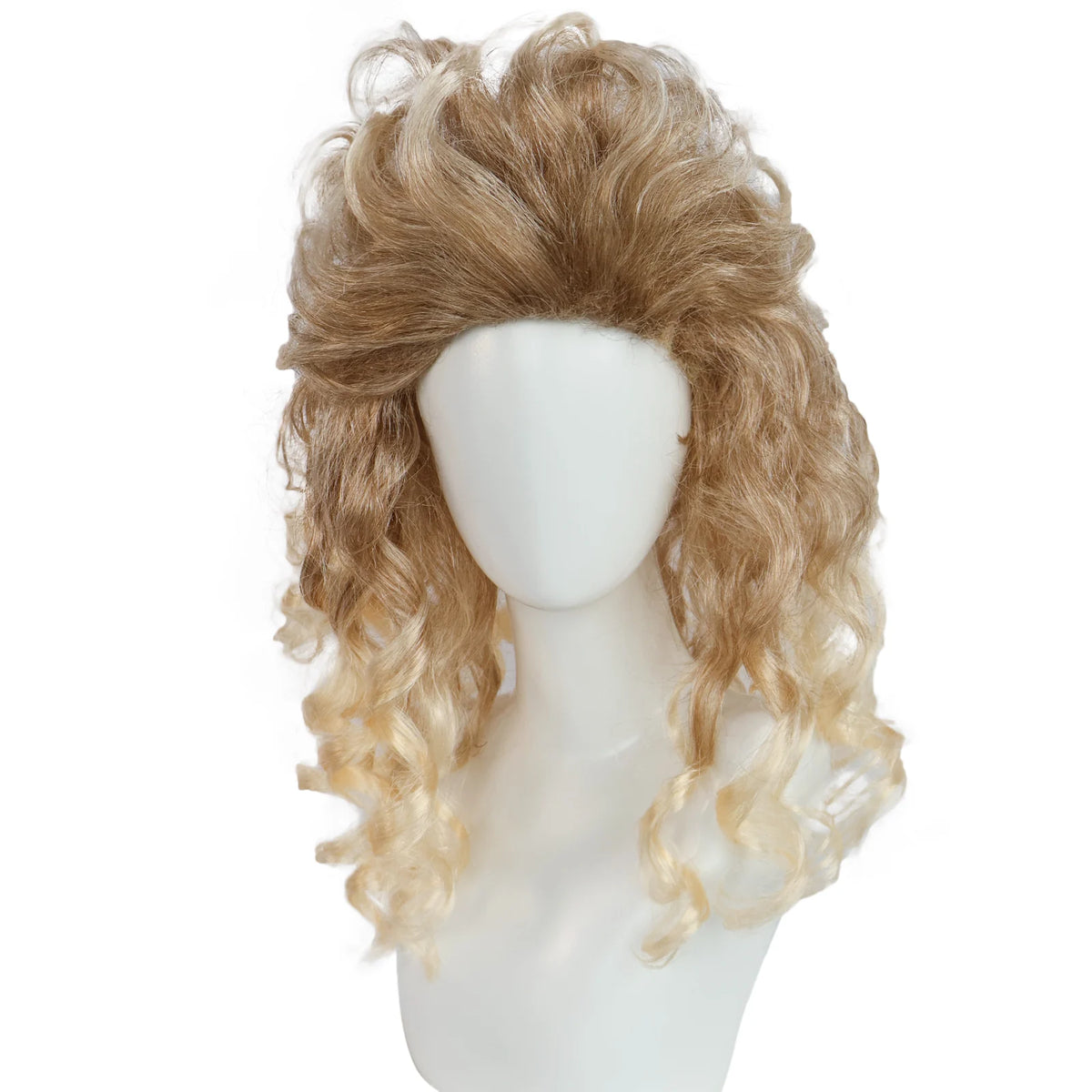 Synthetic Blonde Big Curly Wig  for Women 80s Hippie Rocking 70s 90s Theme Party, Classic Fashion Retro Elegant Princess Wig