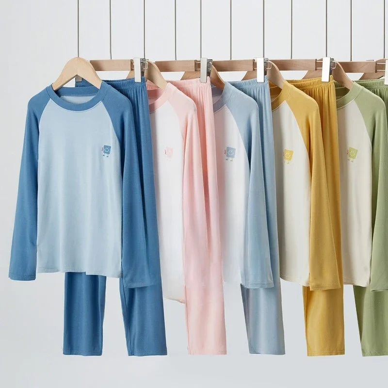 Modal Children's Pajamas Boys' Home Clothes Set Baby Air Conditioning Clothes Student Autumn Clothes Pants Girls' Underwear