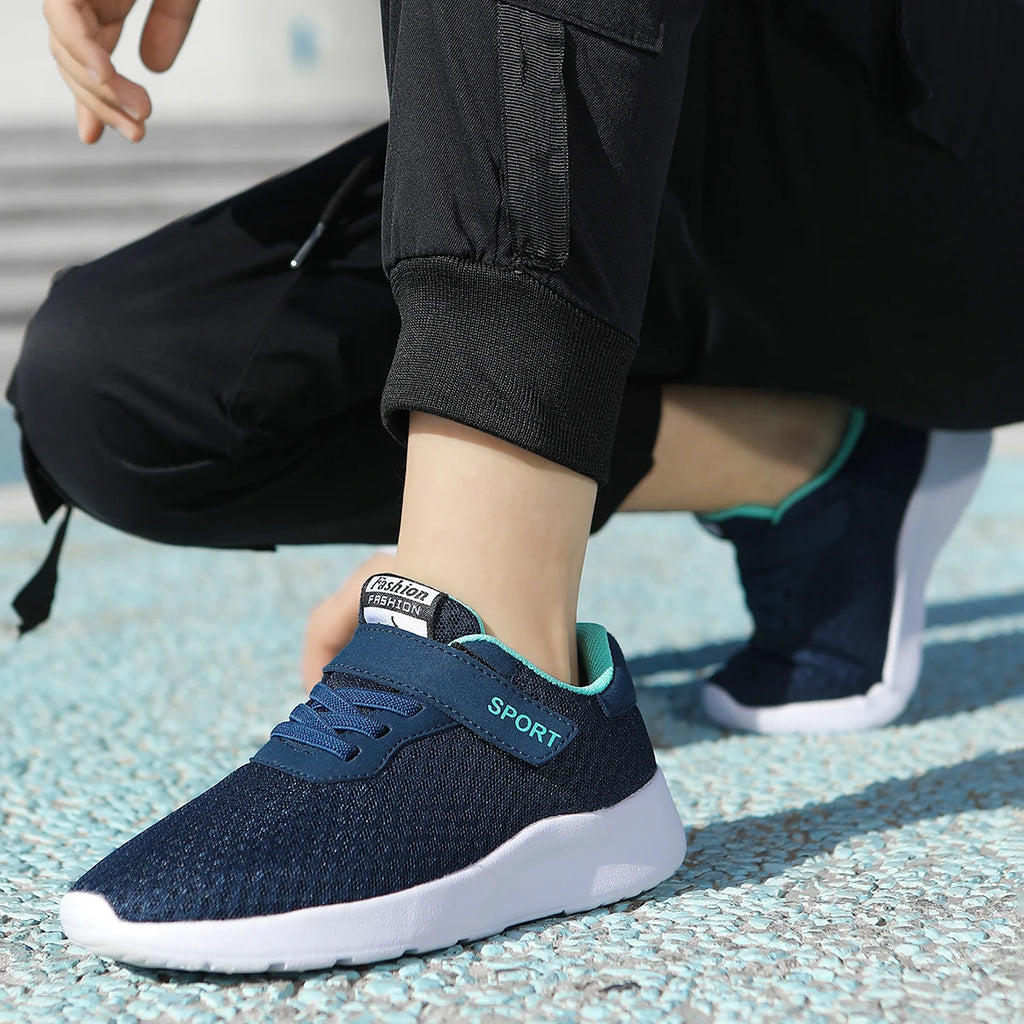 Teenager Children Sport Sneakers Lightweight Comfort Casual Walking Shoes Durable Rubber Sole Daily Wear Big Kid Athletic Shoes