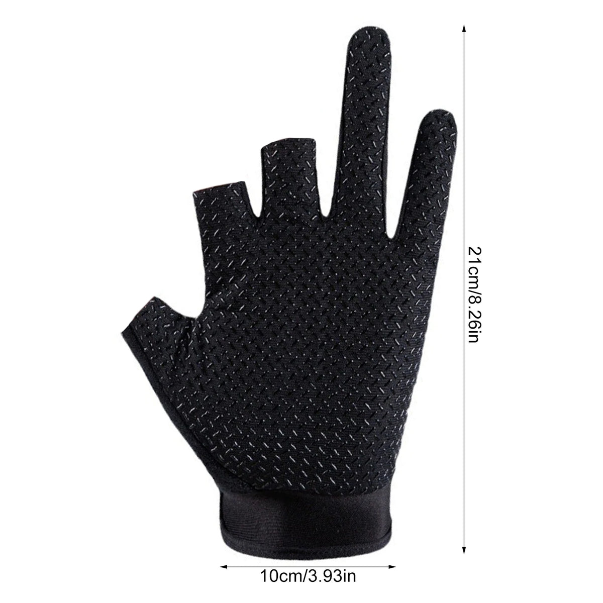 Fishing Gloves Men Summer Three Finger Cut UV Protection Cycling Gloves Anti Slip Breathable Lightweight Outdoor Sports Gear