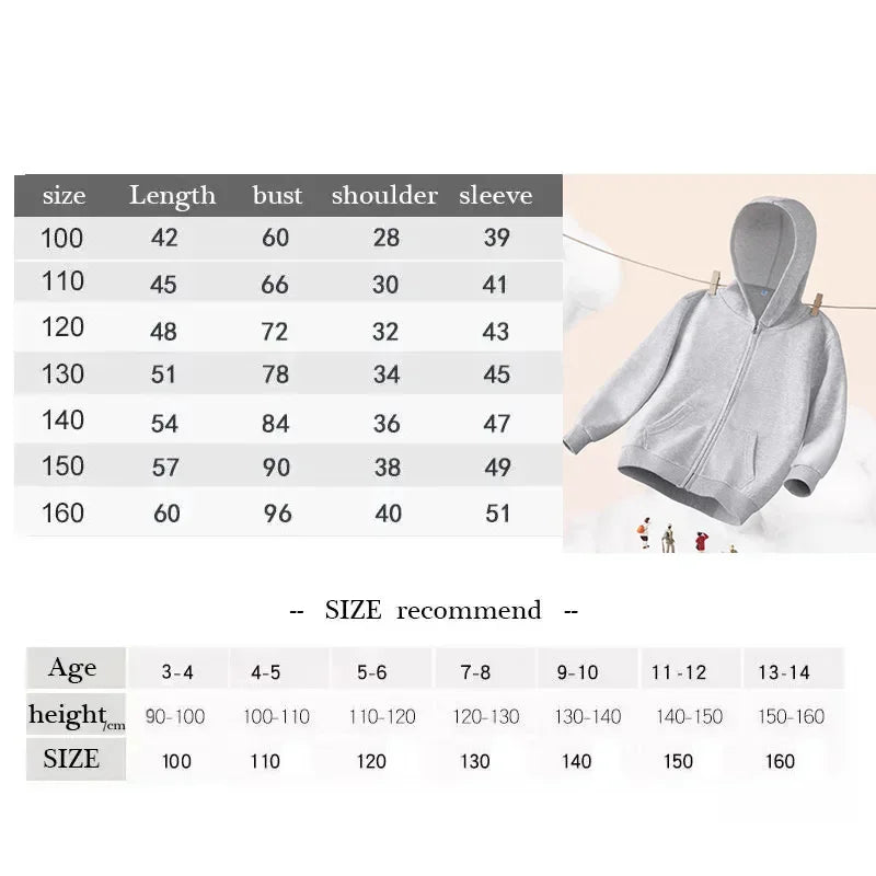 Boys Hooded Sweatshirt Jacket Zipper Casual Cardigan Sportswear Top for Kids Teenager Spring Autumn Clothing Baby