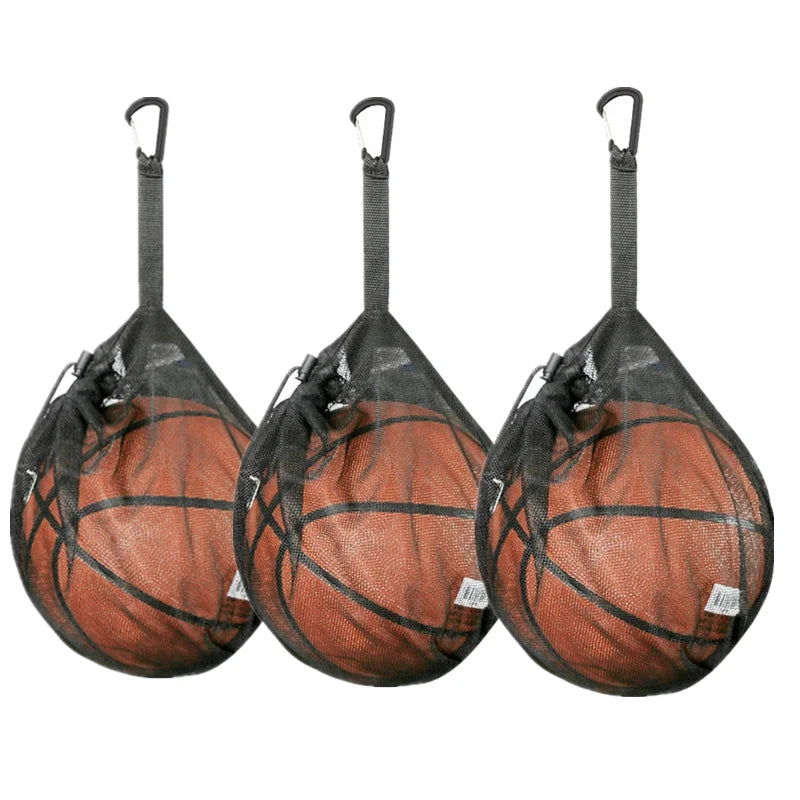 Portable Drawstring Basketball Backpack Mesh Bag Football Soccer Volleyball Ball Storage Bags Outdoor Sports Cycling Equipment