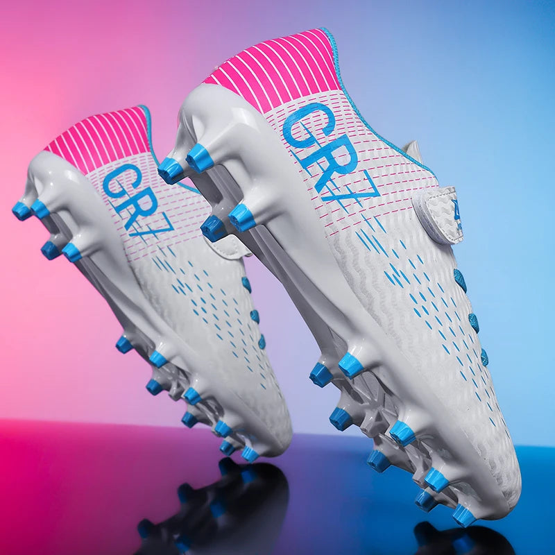 New Hot Children Football Boots Outdoor Trainers Soccer Shoes for Kids Boys Girls Hook Loop Football Cleats Futsal Sneakers31-39