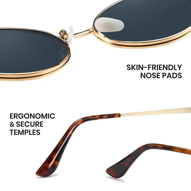 Sunglasses for Women Retro Oval 90s Sun Glasses Lightweight Vintage Cat Eye Trendy ShadesProtection Lens