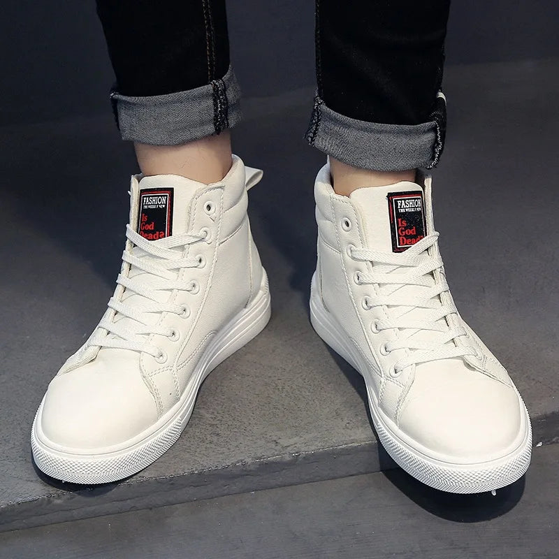 2025 New Breathable Soft Sole Men's Casual Sports Shoes Korean Fashion Student Jogging Shoes Youth Board Shoes