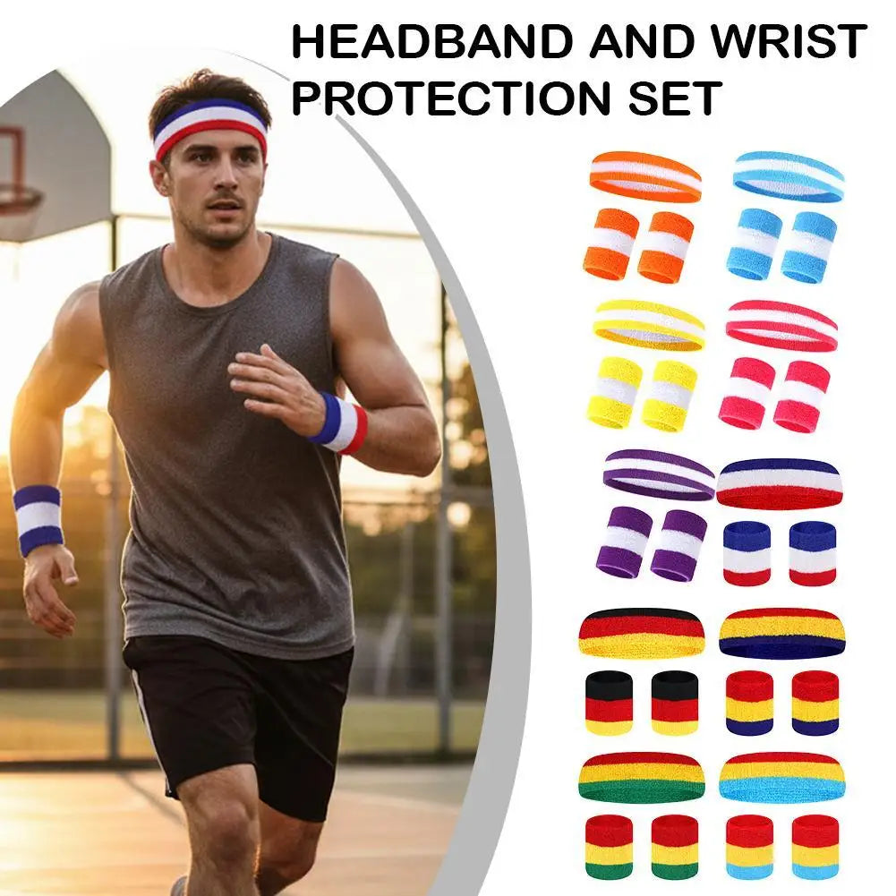 Sweat Band Headband Wristbands Hot Athletic Warm Headscarf Towel Headband Sports Equipment For Basketball, Tennis, And Badminton