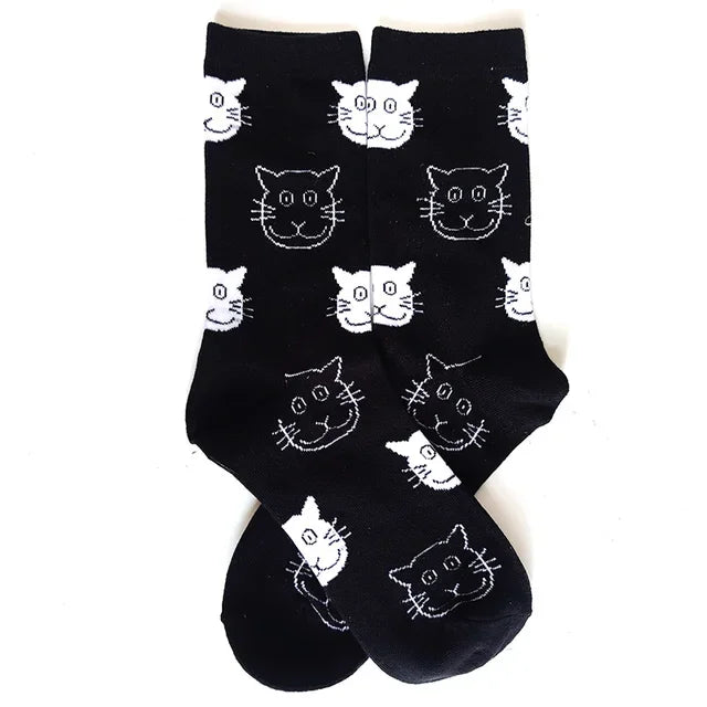 NEW Crew Fashion Funny Women Socks Border Collie Schnauzer Lab Scottie Beagle Boxer Pug Bulldog Sheltie Golden Doodle Retriever