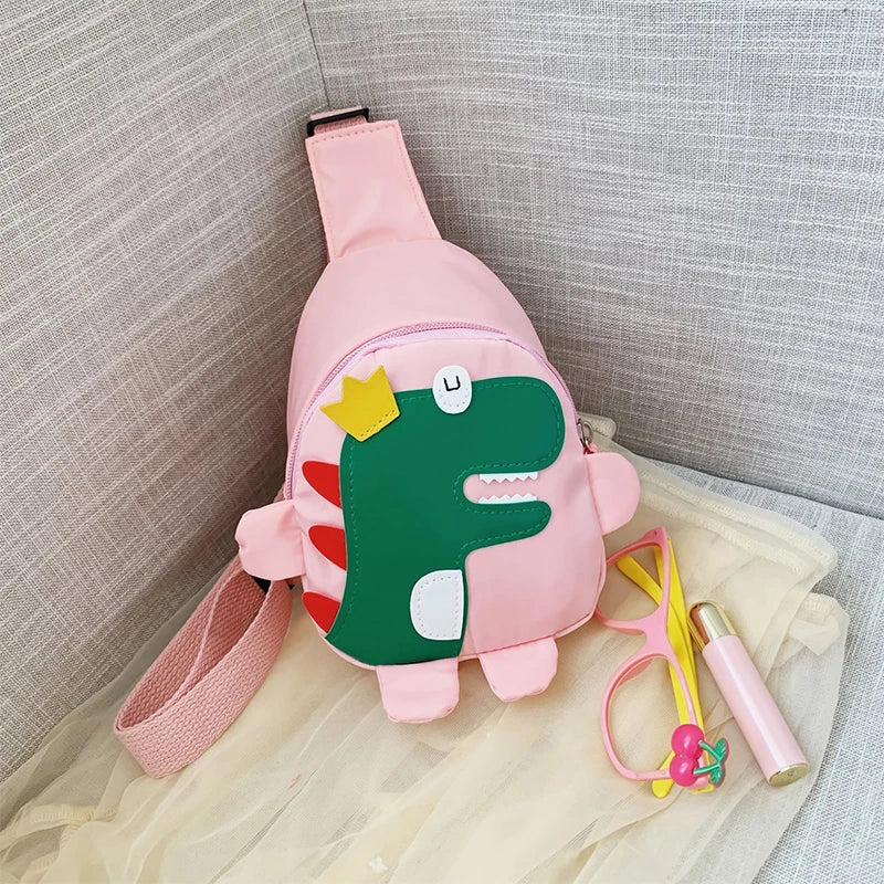 Fashion Cartoon Dinosaur Crossbody Bags Boys Girls Cute Kids Chest Bags Shoulder Messenger Travel Backpack For Children