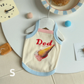 Cartoon Print Pet Ice Cream Camisole Vest Thin Breathable Comfortable Clothing Small Dog Dress Pet Tank Top Puppy Teddy