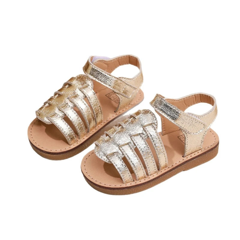 Fashion Kids Sandals 2025 Summer New Baby Shoes Simple Soft Bottom Girls Casual Sandals Anti Slip Child Beach Shoes Zapatos Niña