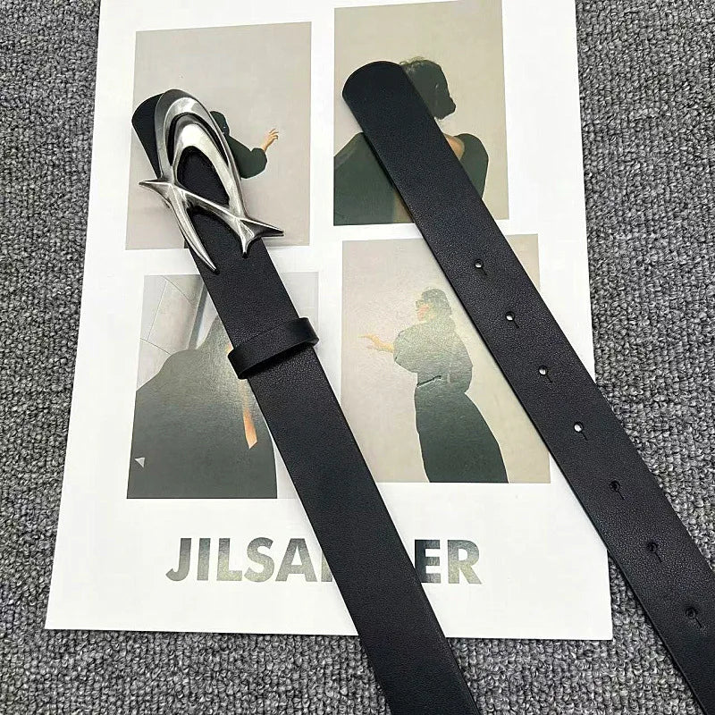Fashion Belts for Men Women High Quality Luxury Y2K Female Waist Black Pu Leather Waistband Girls Jeans Punk Corset Belt GothK