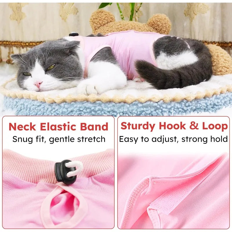 Convenient Soft Cat Sterilization Clothing Anti-licking Breathable Puppy Jumpsuit Thin Pet Vest Clothing After Surgery