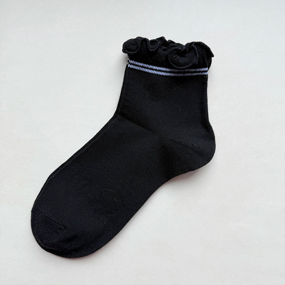 Women's Socks Autumn Checkered Retro Vintage Cotton Socks Crew Comfortable Color Fashion Sock Elastic Plaid Short Socks Woman Sox