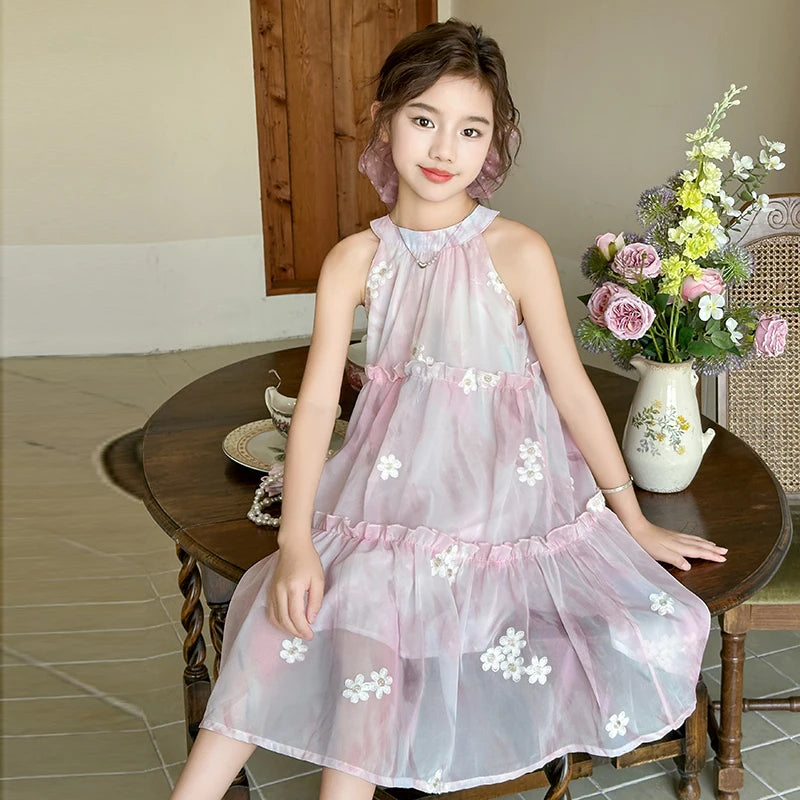 Baby Kids Cotton Dresses for Girls Outfits Teens School Dress Summer Sleeveless Children Princess Costumes 5 7 9 10 11 13 Years