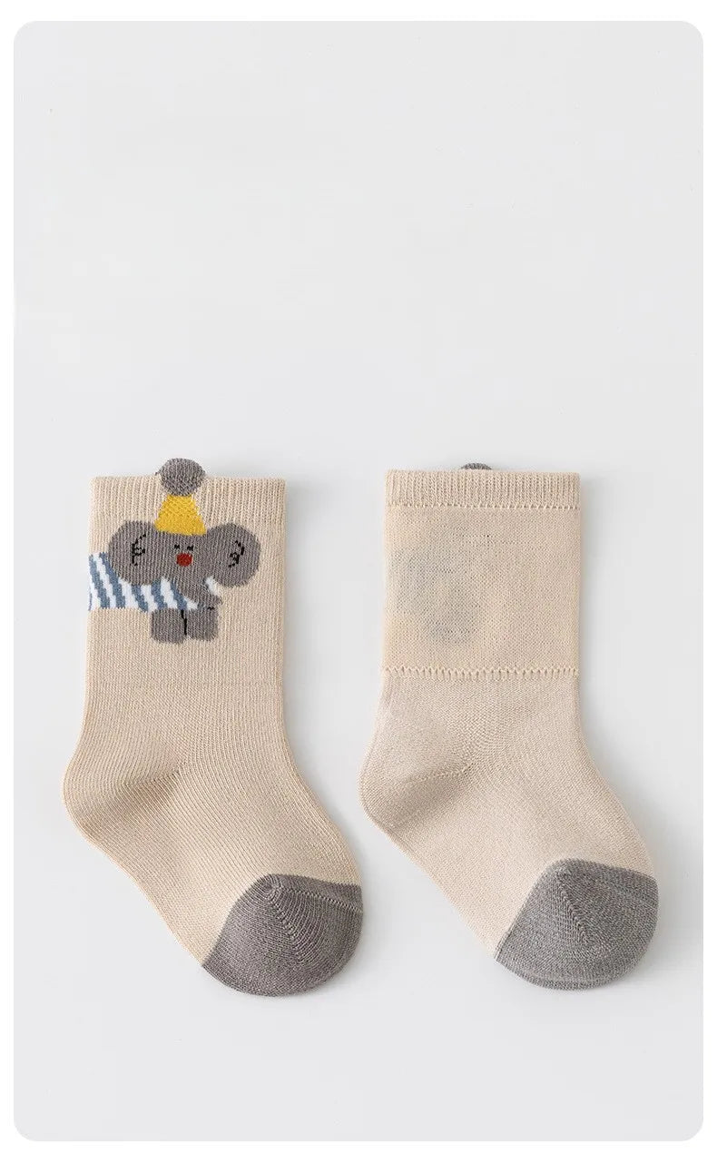 5 Pairs/Lot Boys Children Socks 0-12 Years Cartoons Baby Socks Soft Cotton Comfortable Toddler Kids Socks Girls Knee High Socks