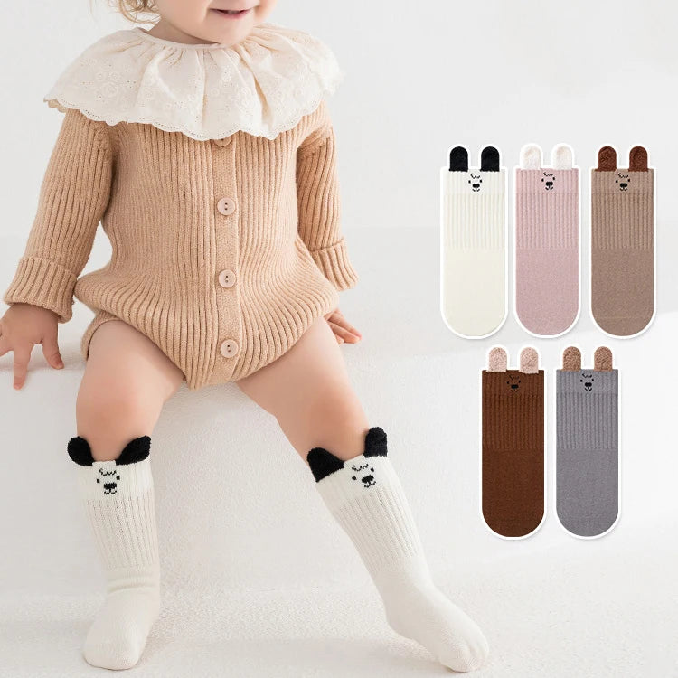 Cute Kids Socks For Girls Boys Soft Cotton Baby Toddler Boy Girl Sock Cartoon Children's Short Socks Autumn Winter 0-8Years