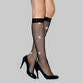 Women's Socks Hot Colored Diamond Calf Socks Fishnet Eyes Hollow Calf Socks Short Mesh Net Rhinestones Socks