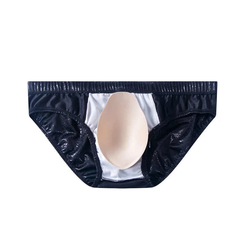 Men Swimwear Sexy Male Swimming Brief with Removable Padded Pad Swimwear Push Up Swimsuit Trunks Men Swim Tanga or As Underwear