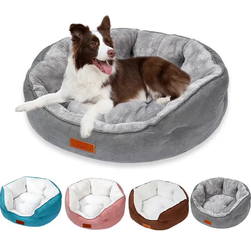 Pet Cat Bed Winter Warm Plush Hugging Pet Sofa Dog Bed Non-Slip Removable and Washable Dog Bed Cat Be