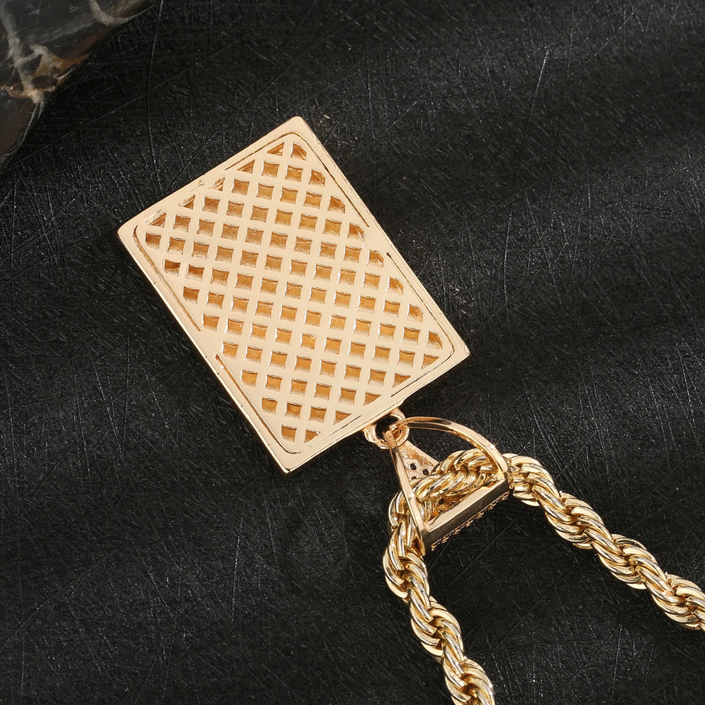 A charming hip-hop punk style jewelry set for men, made of 14K brass and zircon stones, perfect for a birthday or New Year's gif