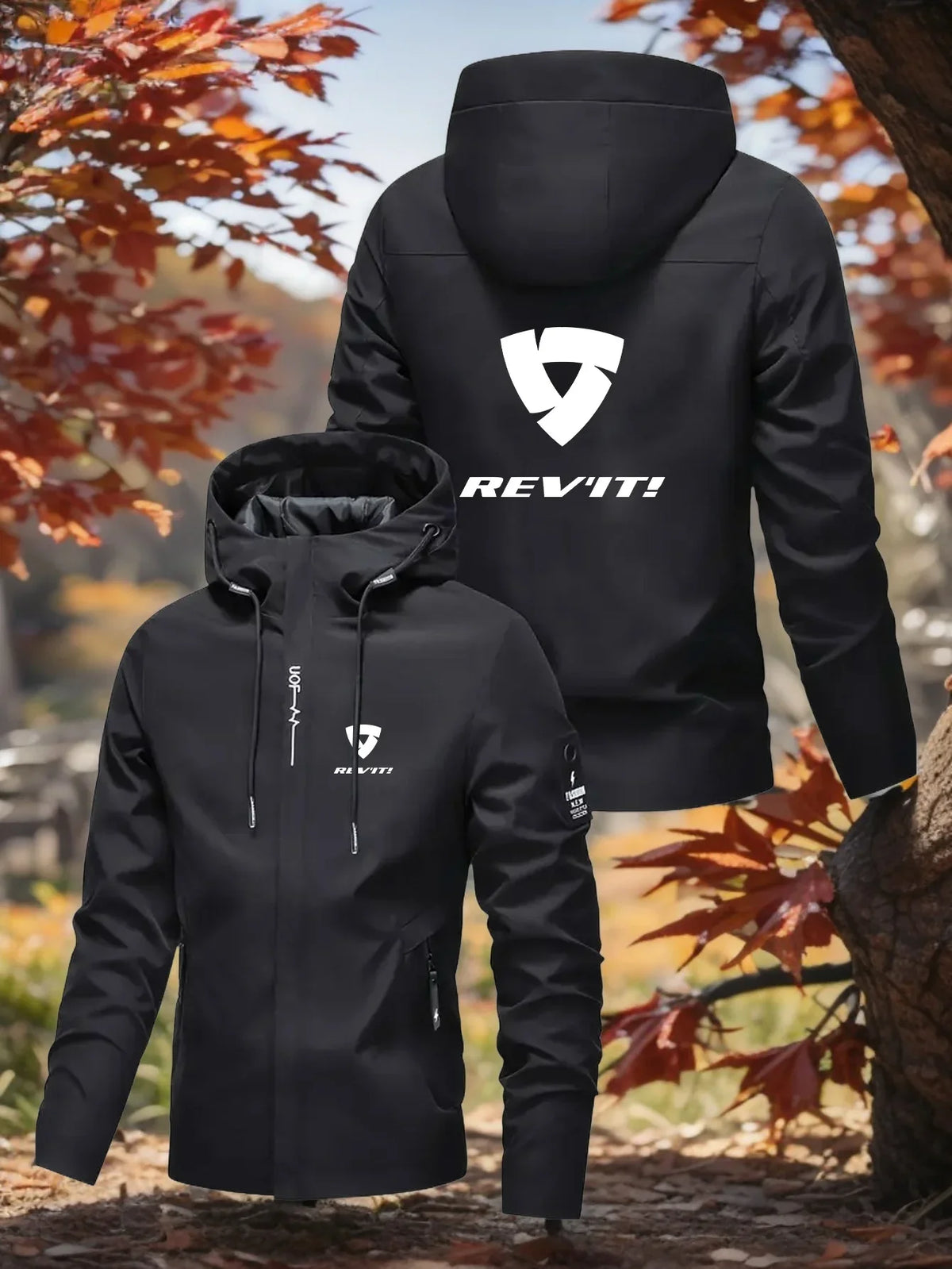 Men's Hooded Jacket, All-Season Windproof Jacket Suitable for Outdoor, Motorcycle, Travel, Leisure - Fashionable Sports Jacket