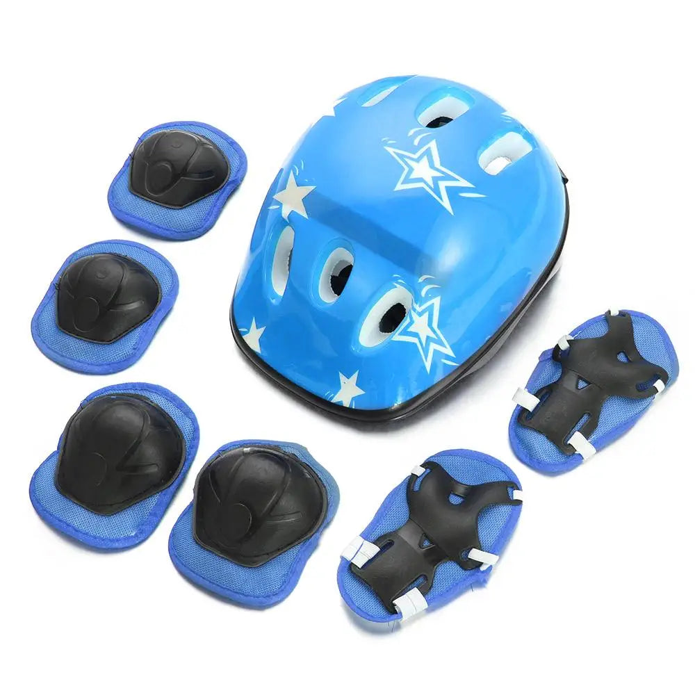 Kids Helmet Knee Elbow Pad Set Swegway Gear Skate Cycling Bike Safety