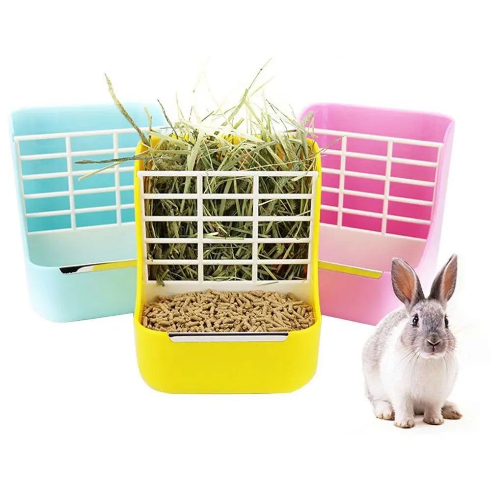 Food Container Pet Feeding Rack for Grass Guinea Pig Hamster Feeder Small Animal Supplies Rabbit Hay Feeder Rabbit Feeding Bowl