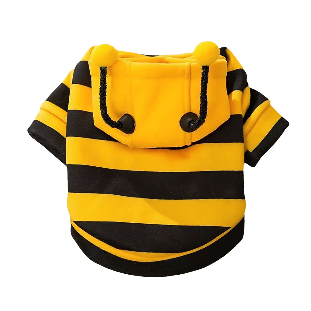 Pet Cat Dog Clothing Spring Autumn Thin Fleece Sweater, Ragdoll Dog Bee Pet Apparel, 1PC