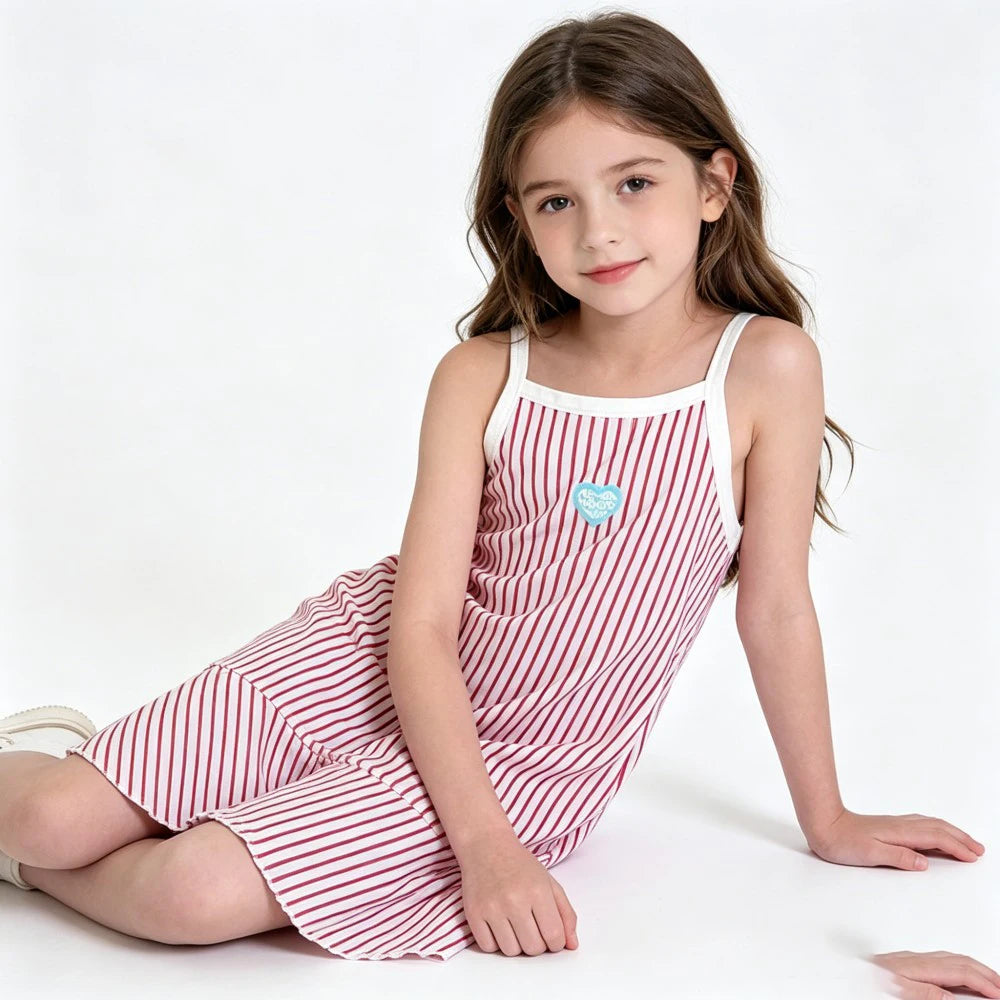 Cute Dress For Kids Girl Summer Dresses Children's Fashion Dress Thin Girls' Halter Children's Flower Polka Dot Plaid Nightgowns