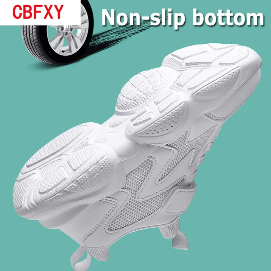 White Kids Shoes For Boys And Girls Fashion Children Comfortable Breathable Sneakers Non-slip School Casual Walking Footwear