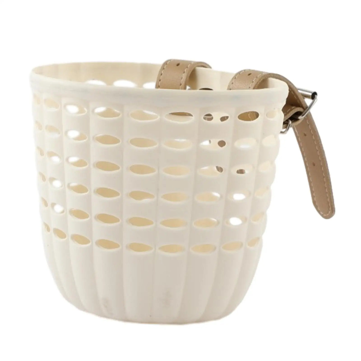 Kids Bike Basket Durable Storage Basket with Adjustable PU Straps Handlebar Basket for Children Girls Outdoor Biking Toddlers