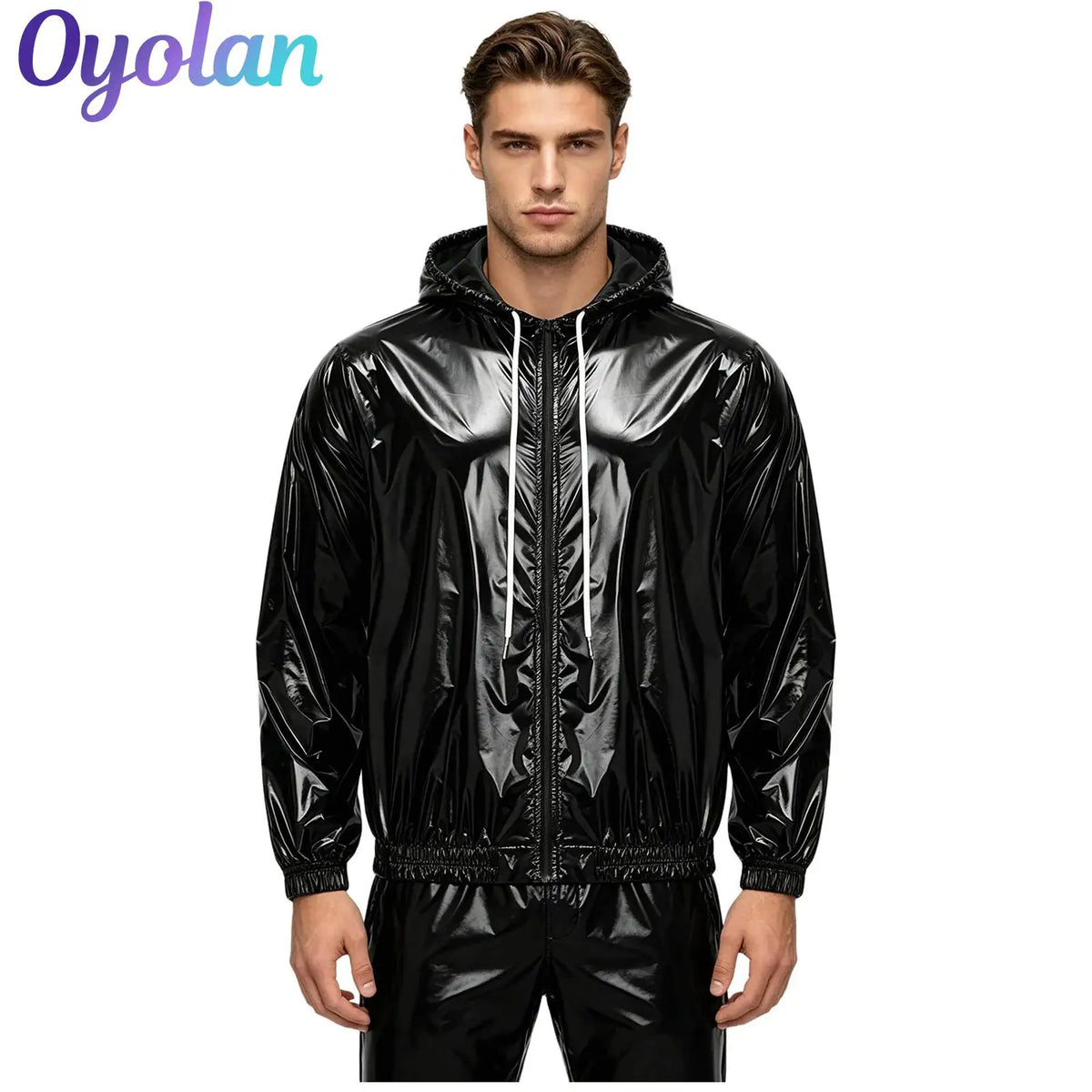 Mens Waterproof Hooded Jacket Tops Breathable Raincoat Waterproof Windproof Outdoor Biking Fishing Jacket Hood Outerwear
