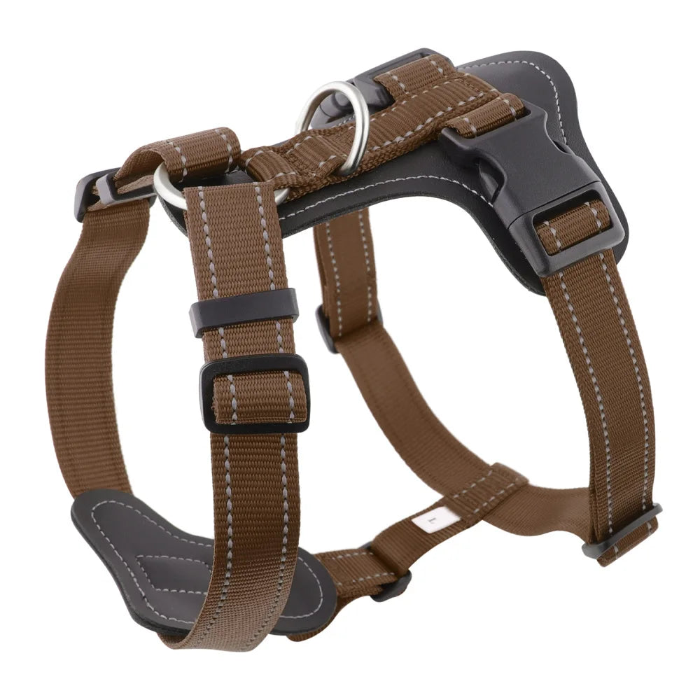 New High-quality Collars Harnesses Leather Dog Leash for Large Medium and Small Dogs Walking Harness Vest-style Pet Supplies