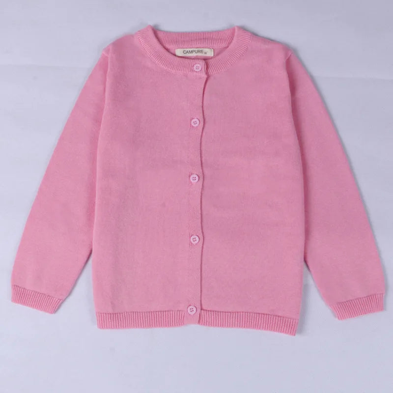 Girls Cardigan Baby Children Knitted Cardigan Sweater Boys Girls Candy Color Clothing Kids Spring Autumn Outer Wear