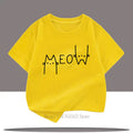 Cute Funny Cat Graphic Print Children T-shirts Summer Cartoon Fashion Casual Tops for Girls Boys O-Neck Short Sleeve T-shirts