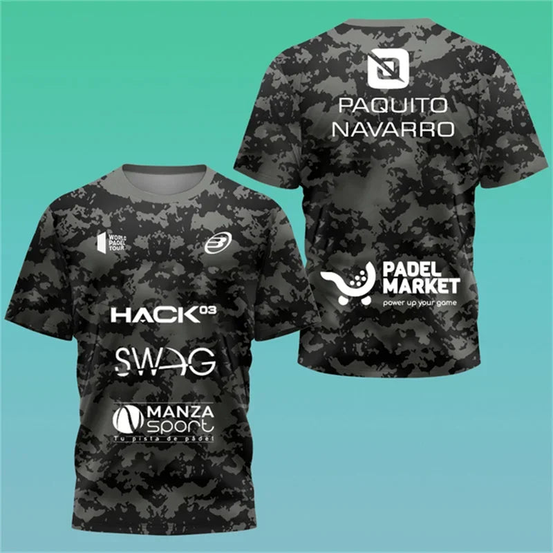Fashion Men's Tennis Sportswear T-Shirt Boutique Outdoor Badminton Table Tennis Training Clothes Summer Short-Sleeved Loose Tops