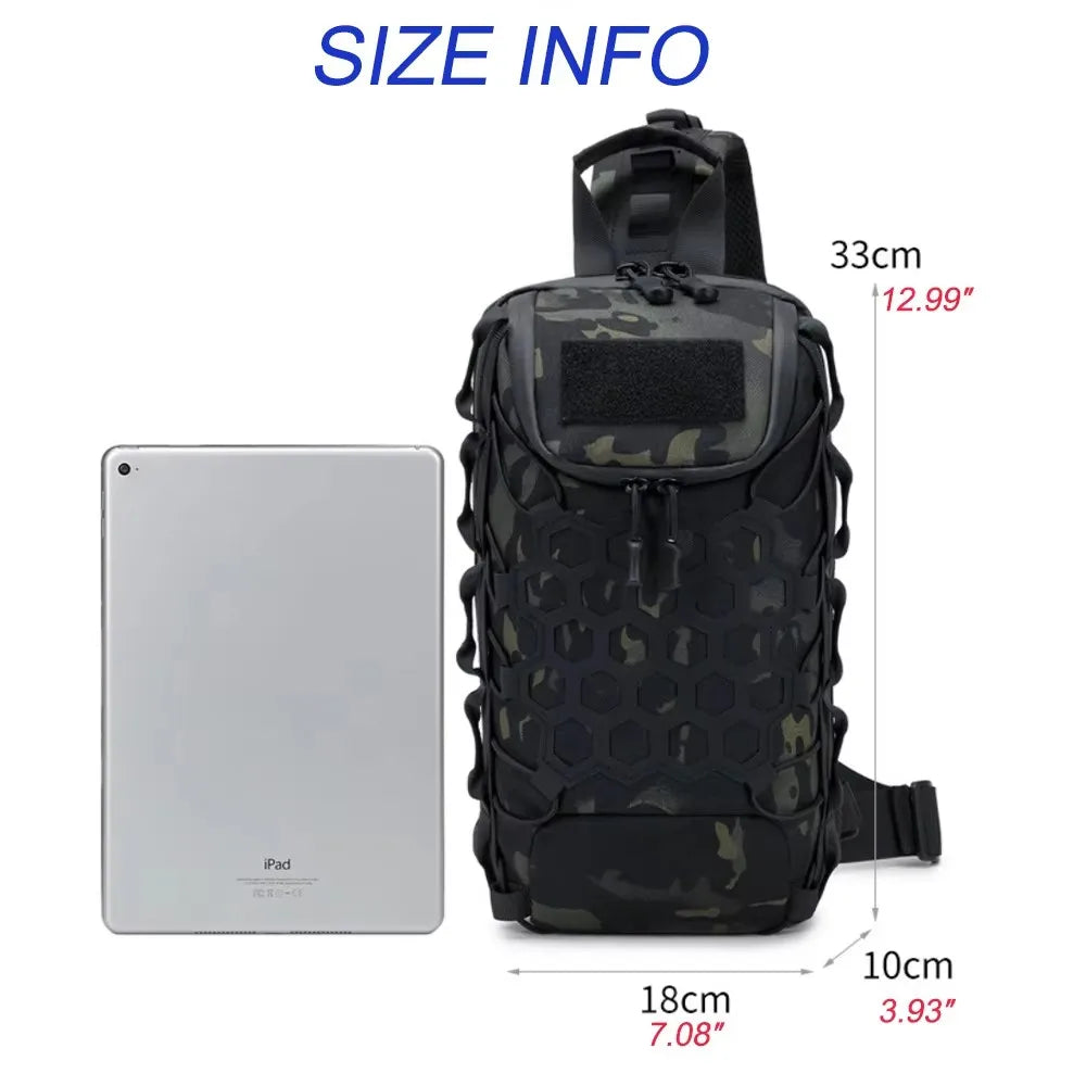 Men's Outdoor Chest Bag Tactical Sports Sling Shoulder Backpack Commuting Pack Hiking Climbing Cycling Fishing MOLLE Sling Bags