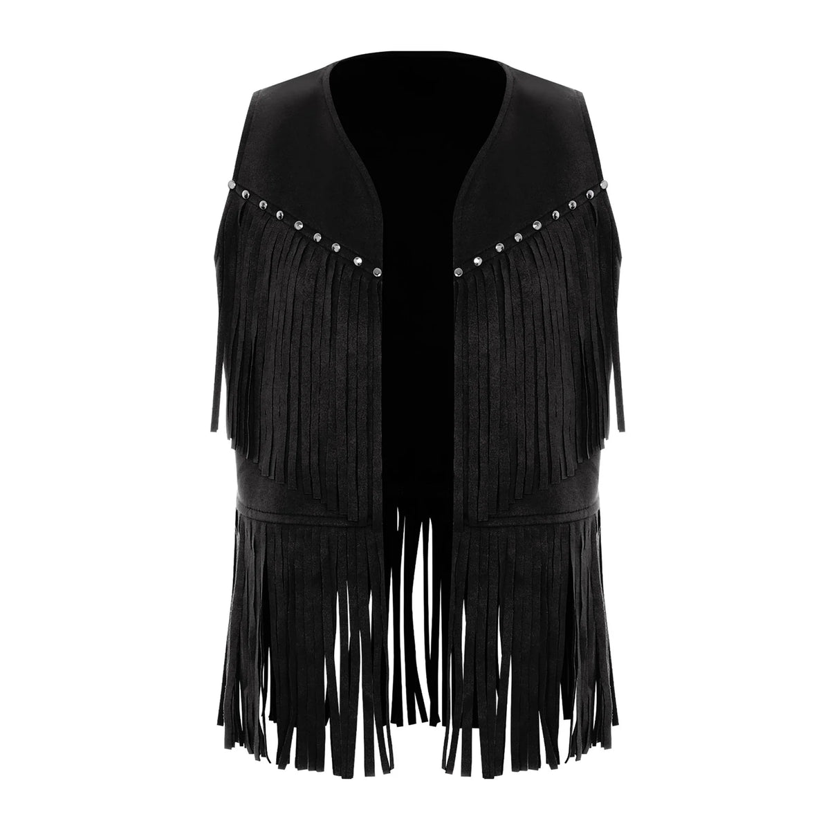 Kids Girls Boys Tassel Fringed Vest Open Front Waistcoat Jackets Child Halloween Western Cowboy Costumes Cowgirl Fancy Dres Up