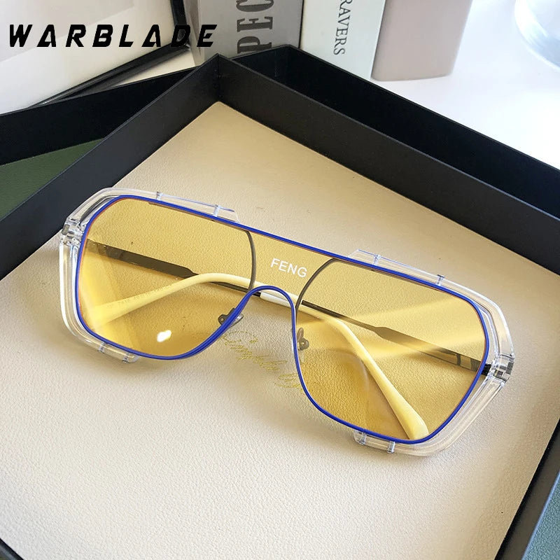 Men Oversized Sunglasses Women Fashion Sun Glasses For Women Brand Designer Vintage Glasses Square Sunglasses Men Metal Eyewear